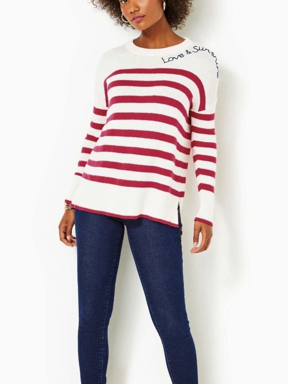Lilly Pulitzer “Love & Sunshine” Striped Sweater | Size Medium